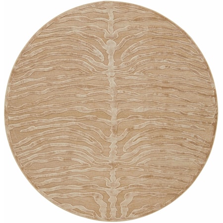 Ivory 7'-6" X 7'-6" Round Area Rug