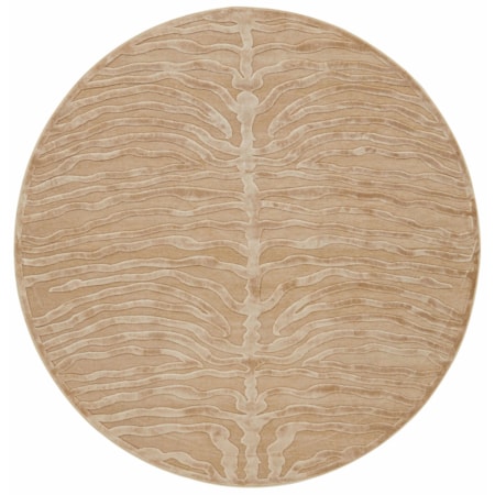 Ivory 7'-6" X 7'-6" Round Area Rug