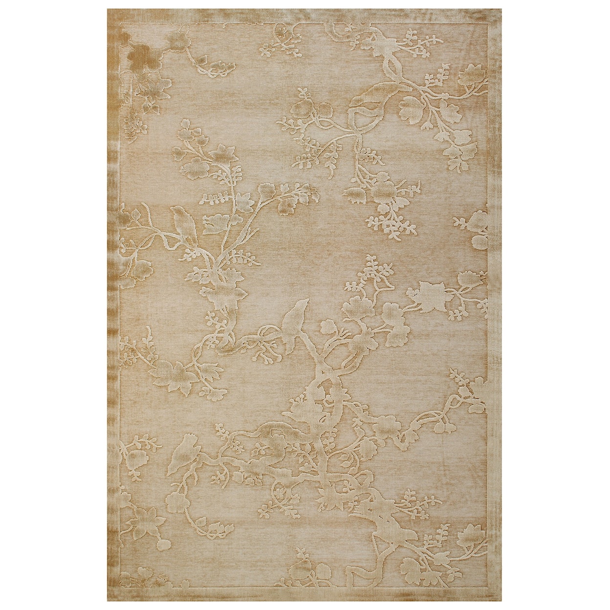 Feizy Rugs Saphir Ivory 7'-6" X 7'-6" Round Area Rug