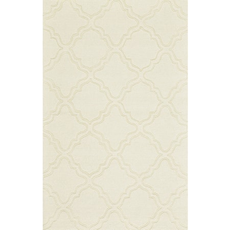 Ivory 5' x 8' Area Rug