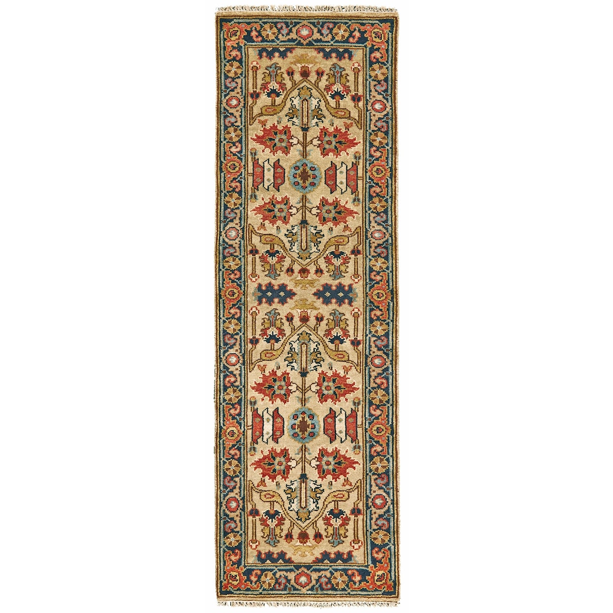 Feizy Rugs Ustad Camel/Black 5'-6" x 8'-6" Area Rug