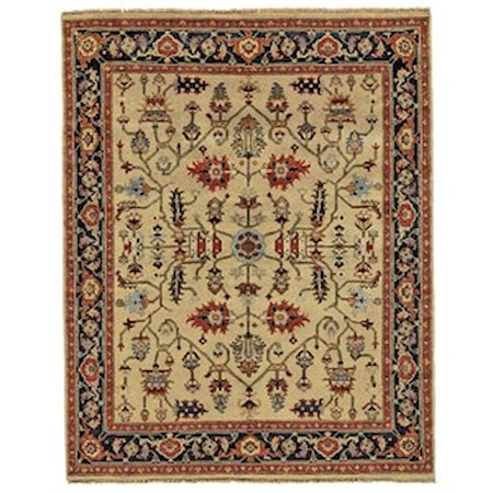 Camel/Black 7'-9" x 9'-9" Area Rug