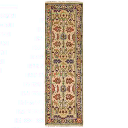 Camel/Black 2'-6" x 8' Runner Rug