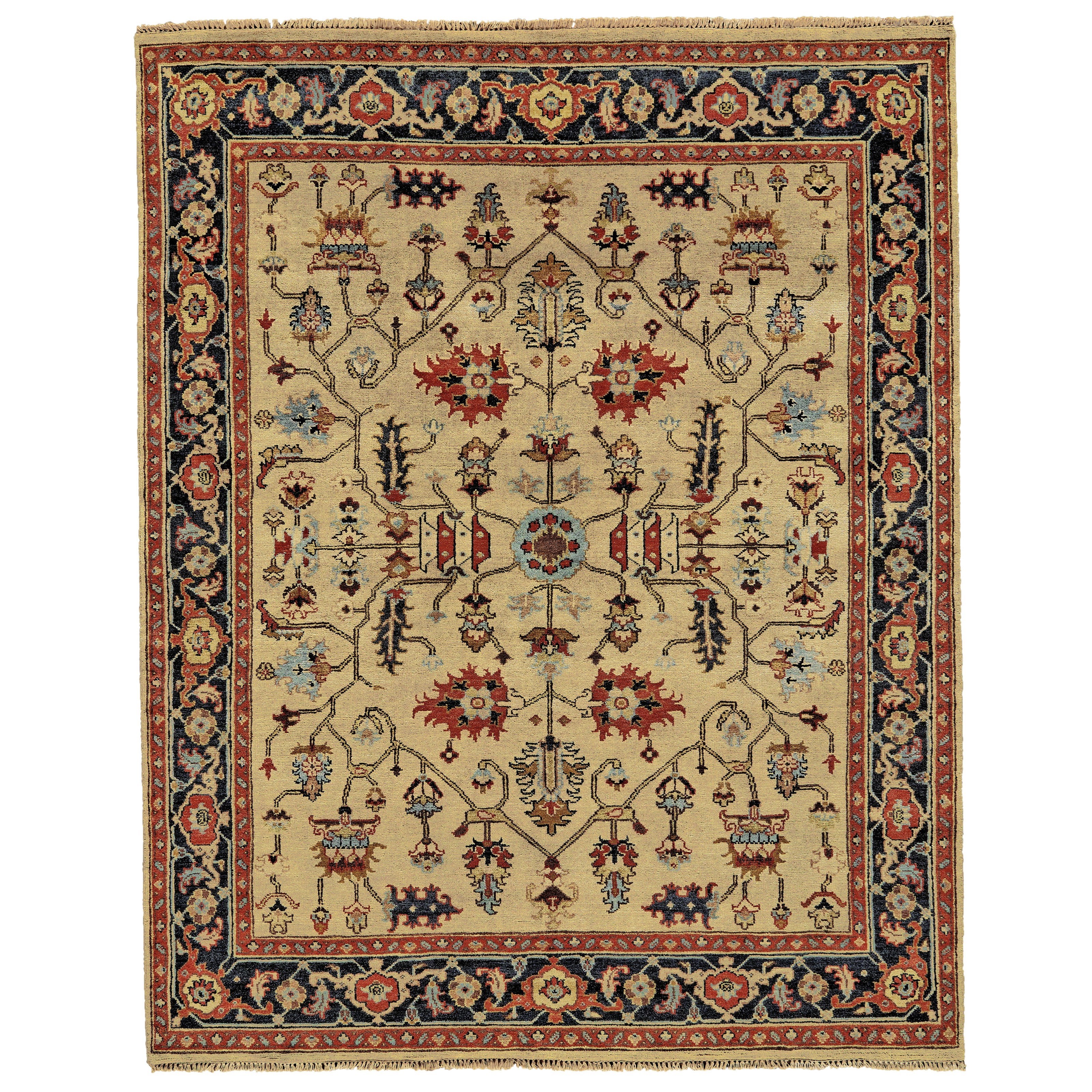 Feizy Rugs Ustad Camel/Black 2'-6" x 8' Runner Rug