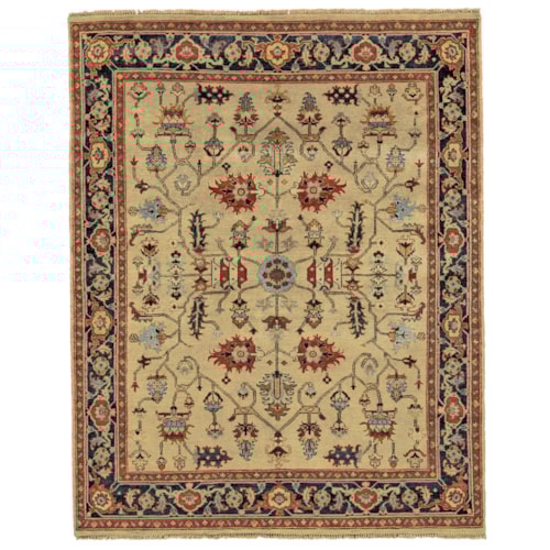 Camel/Black 2' x 3' Area Rug