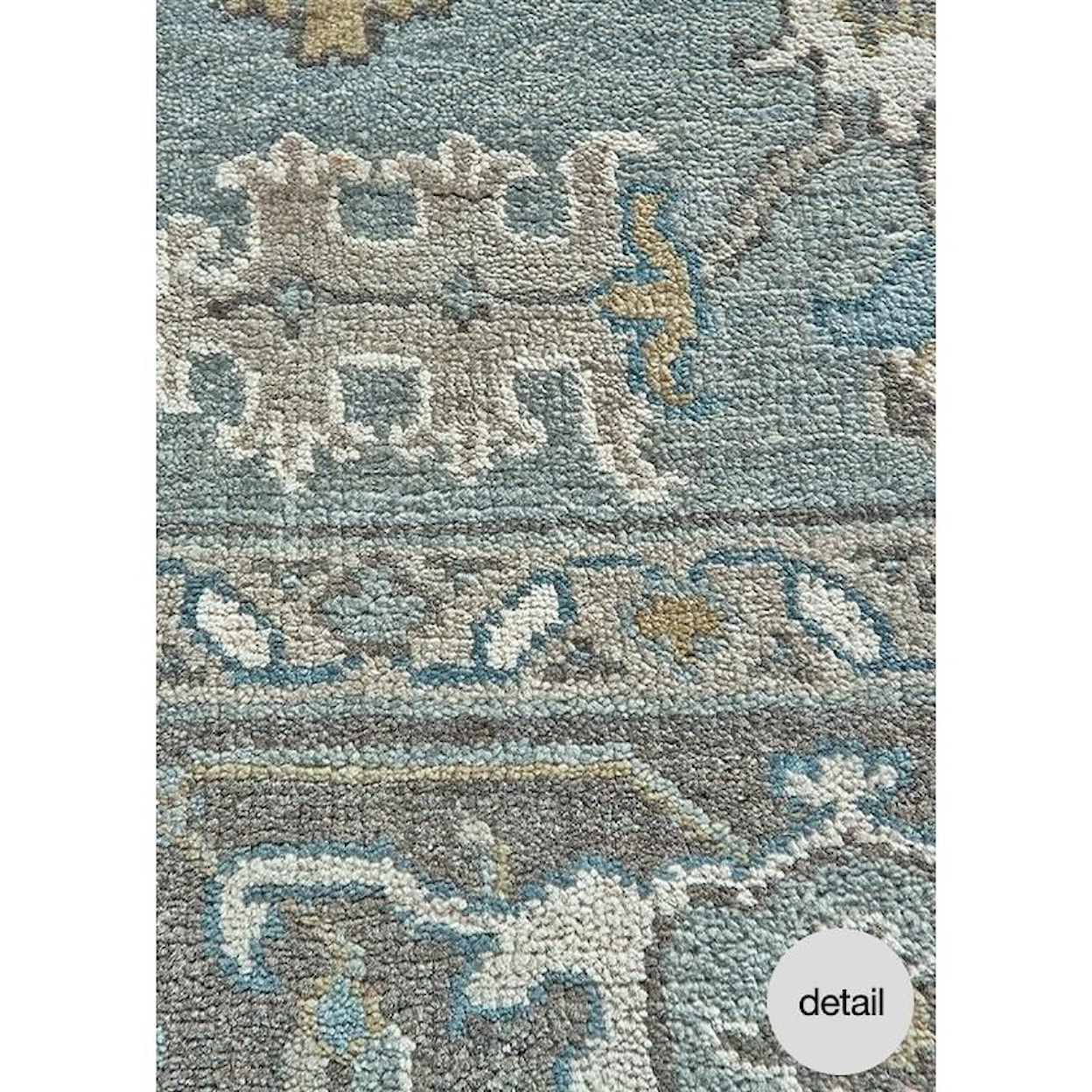 Feizy Rugs Ustad Steel/Chocolate 9'-6" x 13'-6" Area Rug