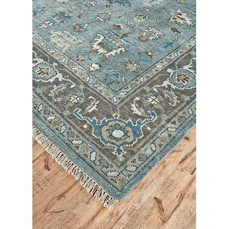 Steel/Chocolate 2'-6" x 8' Runner Rug