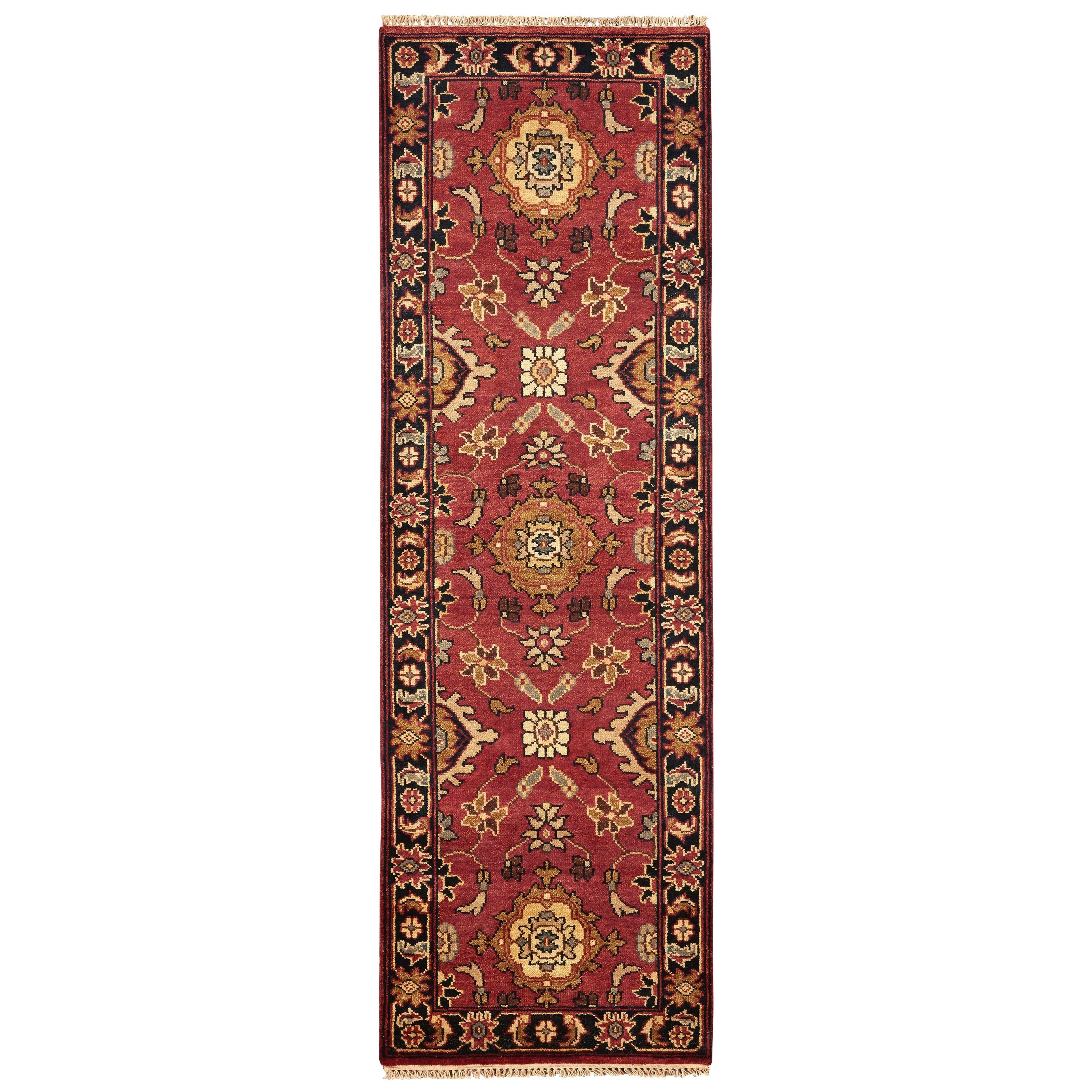Feizy Rugs Ustad Red/Black 5'-6" x 8'-6" Area Rug