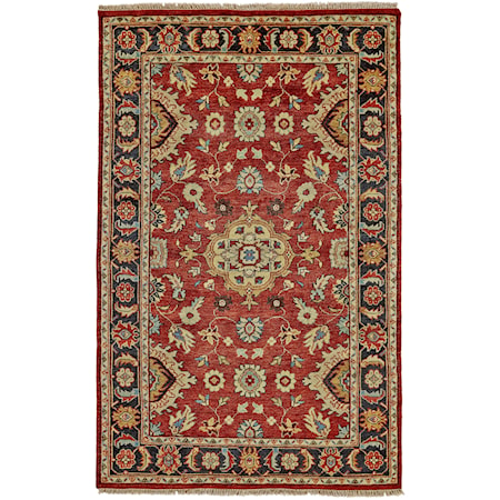 Red/Black 7'-9" x 9'-9" Area Rug