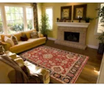 Feizy Rugs Ustad Red/Black 7'-9" x 9'-9" Area Rug