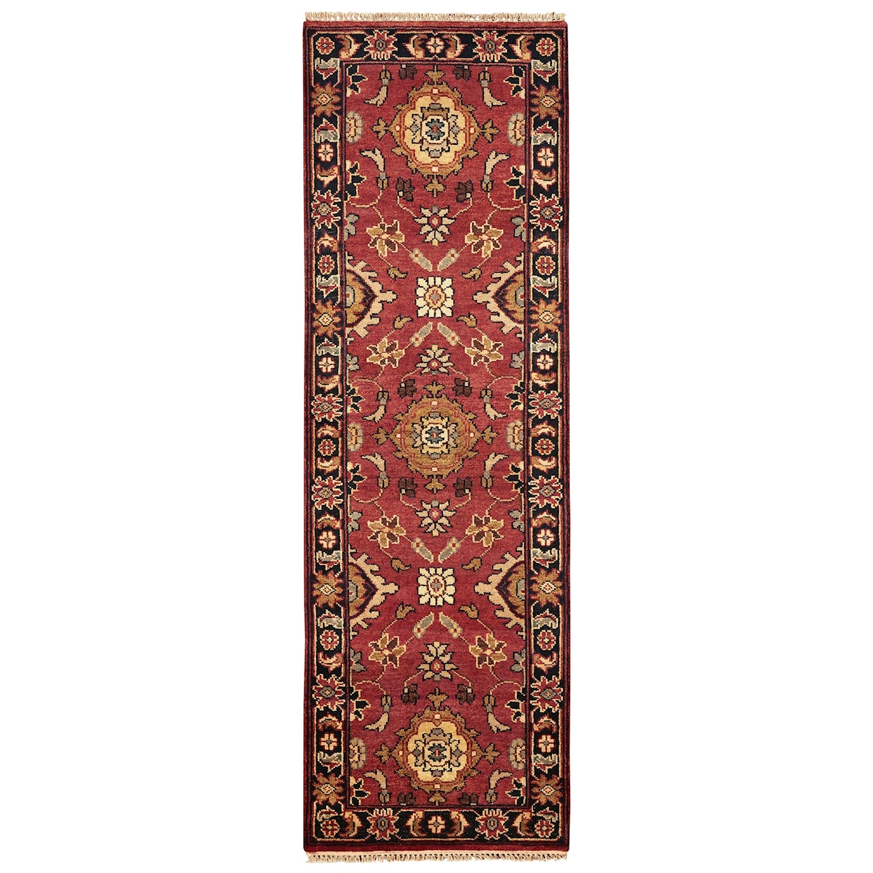 Feizy Rugs Ustad Red/Black 8'-6" x 11'-6" Area Rug