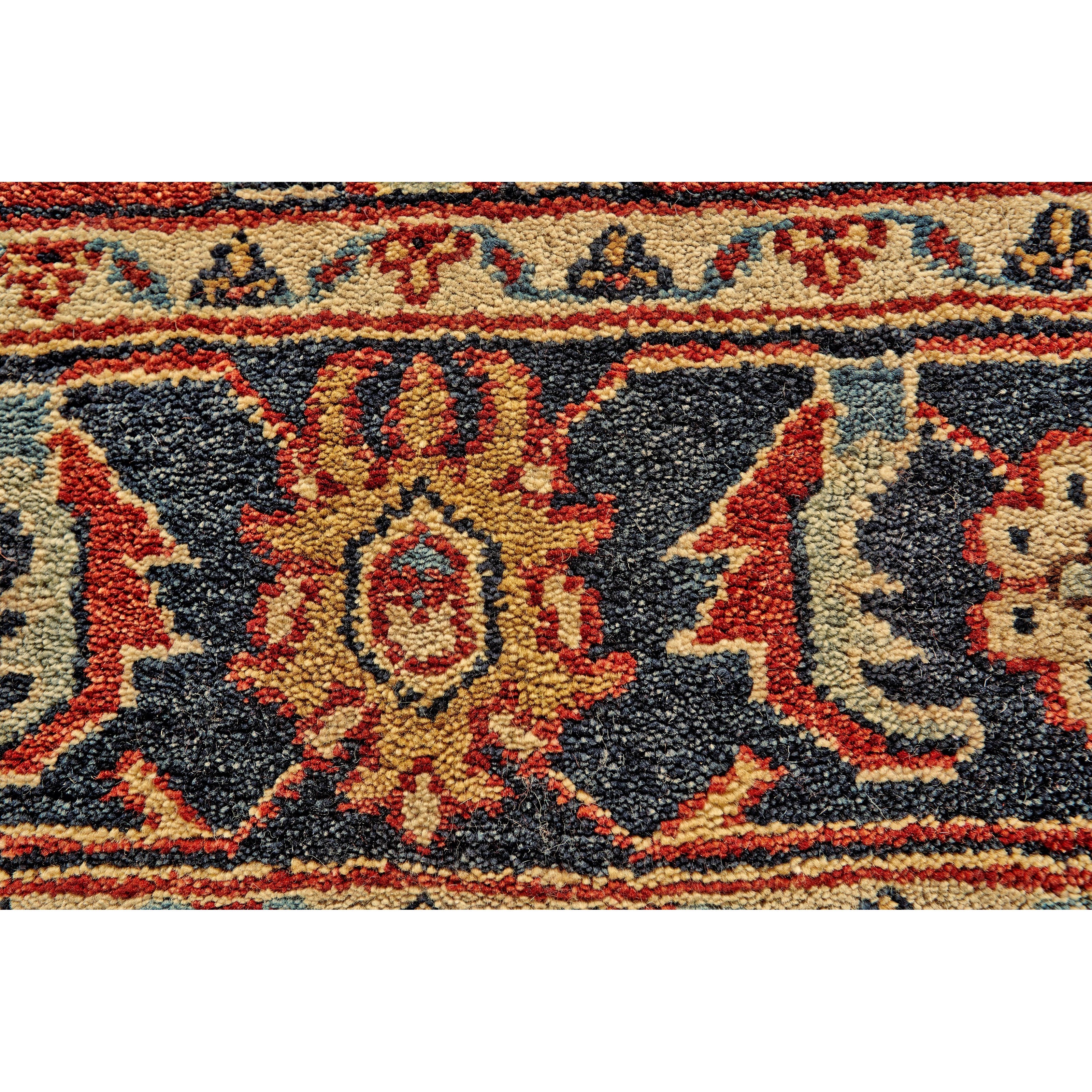 Feizy Rugs Ustad Red/Black 9'-6" x 13'-6" Area Rug