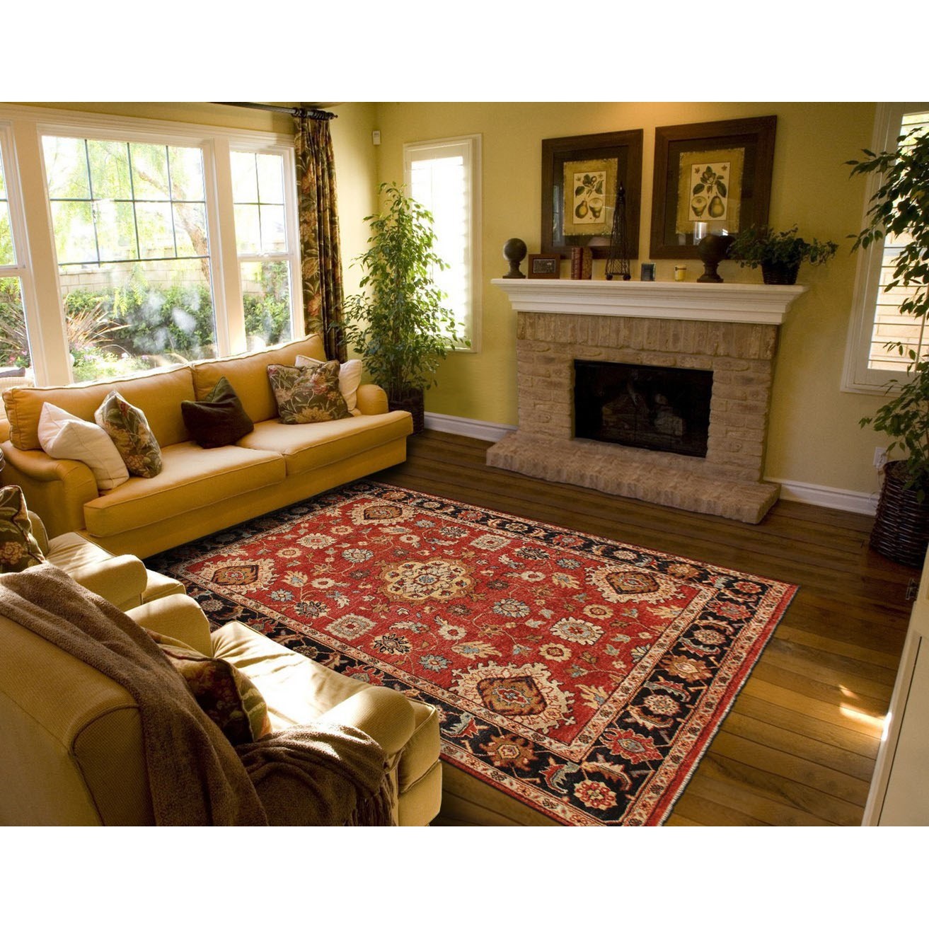 Feizy Rugs Ustad Red/Black 2' x 3' Area Rug