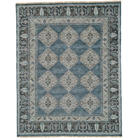 Dark Blue/Gray 7'-9" x 9'-9" Area Rug