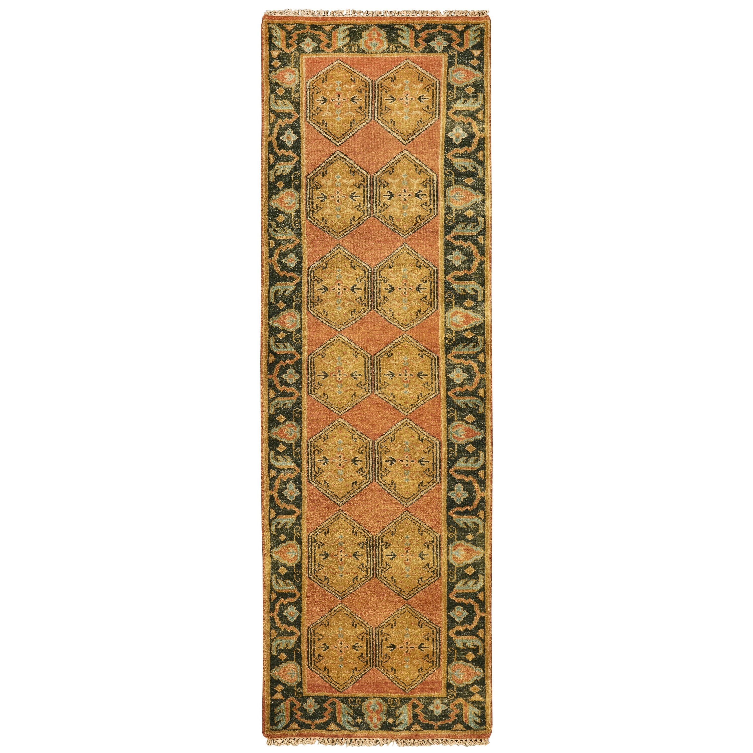 Feizy Rugs Ustad Rust/Charcoal 5'-6" x 8'-6" Area Rug