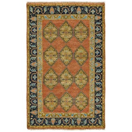 Rust/Charcoal 5'-6" x 8'-6" Area Rug
