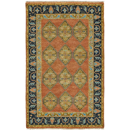 Rust/Charcoal 7'-9" x 9'-9" Area Rug