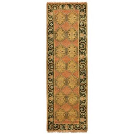 Rust/Charcoal 2'-6" x 8' Runner Rug