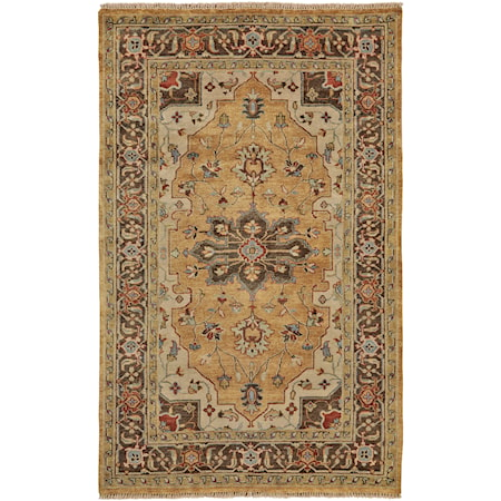 Gold/Brown 5'-6" x 8'-6" Area Rug