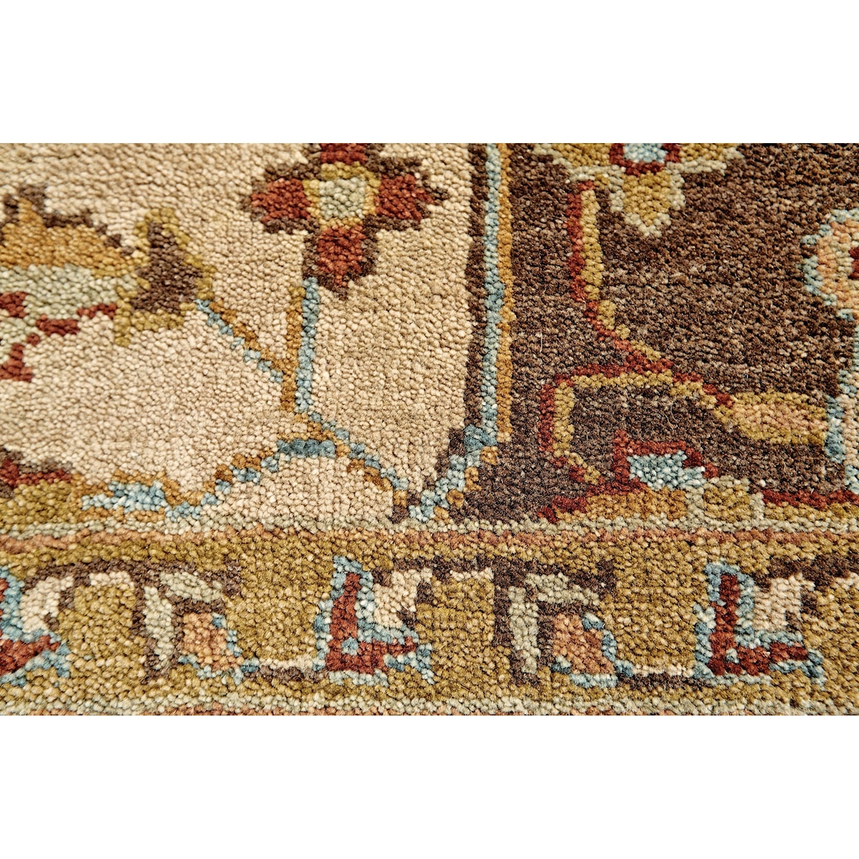 Feizy Rugs Ustad Gold/Brown 5'-6" x 8'-6" Area Rug