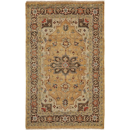 Gold/Brown 2' x 3' Area Rug