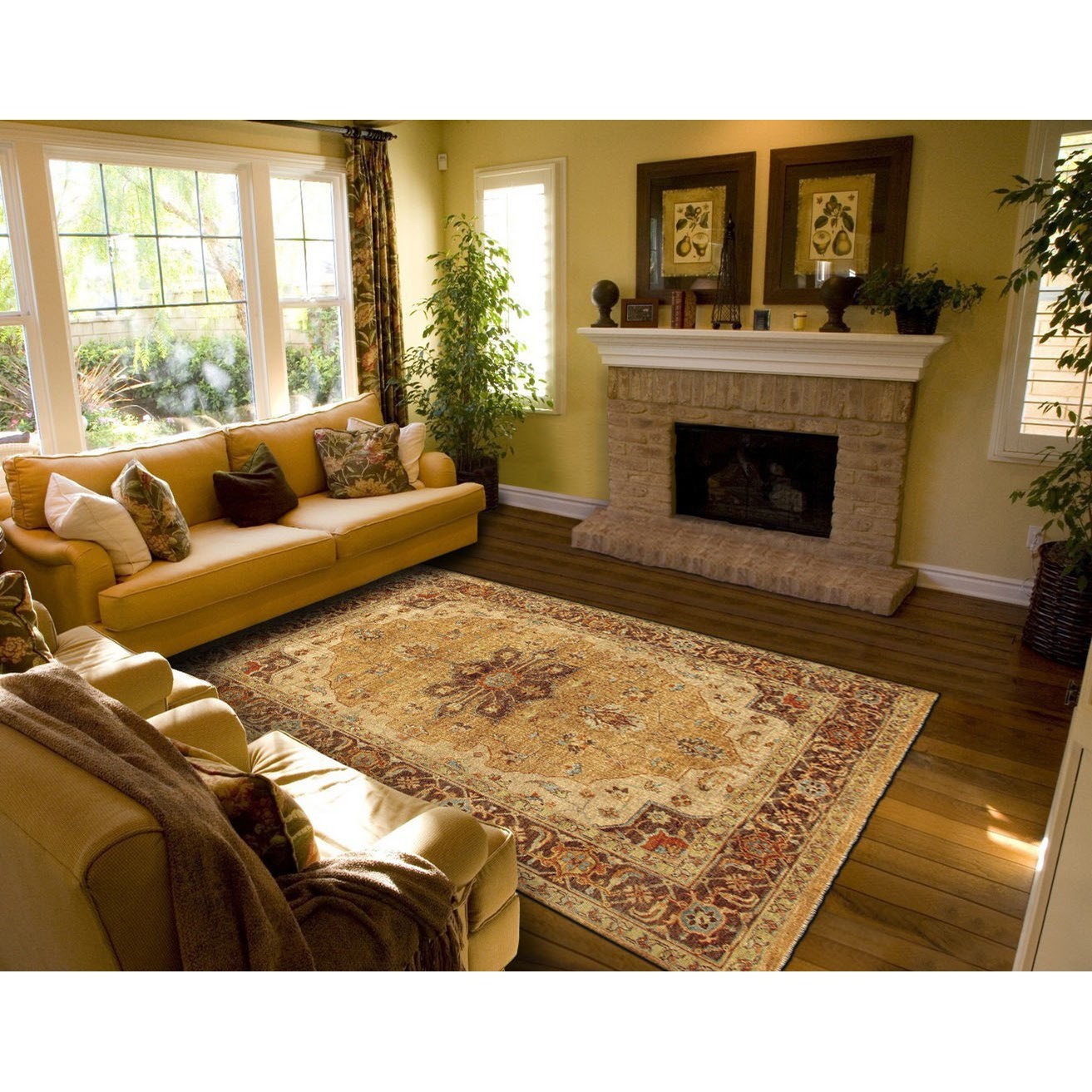 Feizy Rugs Ustad Gold/Brown 2' x 3' Area Rug