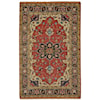 Feizy Rugs Ustad Red/Black 5'-6" x 8'-6" Area Rug