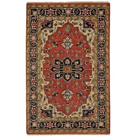 Red/Black 7'-9" x 9'-9" Area Rug