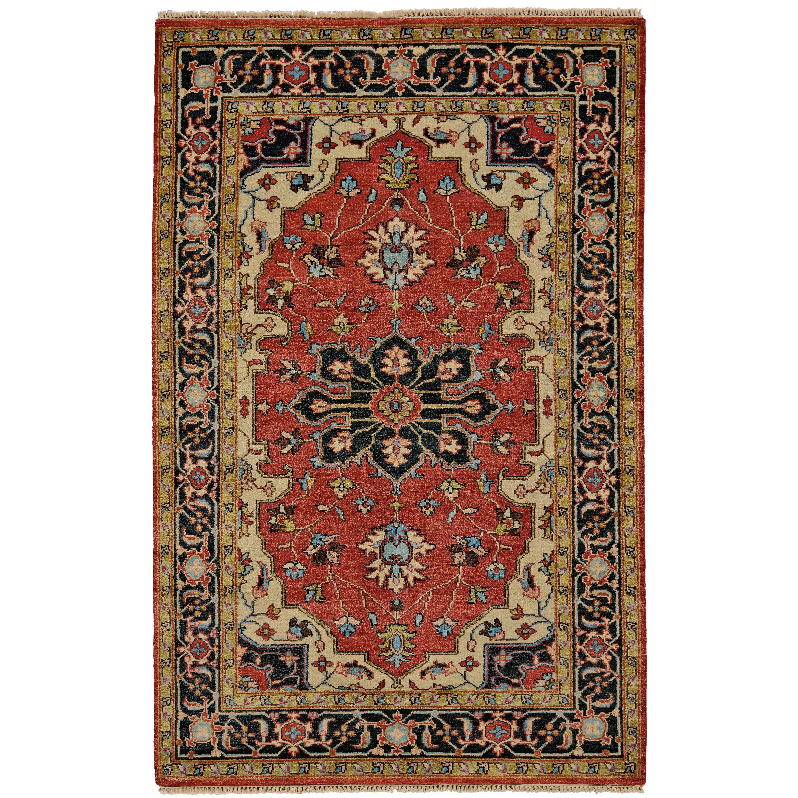 Feizy Rugs Ustad Red/Black 2'-6" x 8' Runner Rug