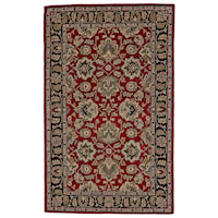 Red/Black 3'-6" x 5'-6" Area Rug