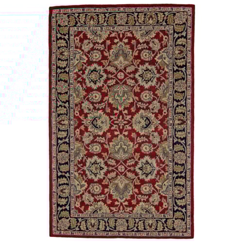 Red/Black 3'-6" x 5'-6" Area Rug