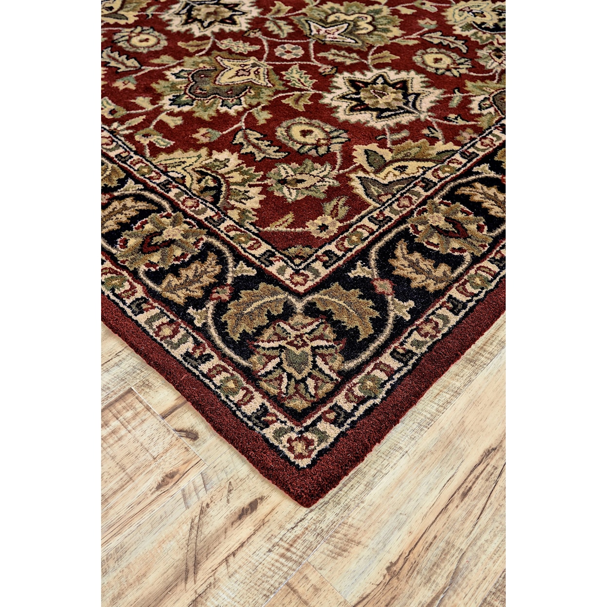 Feizy Rugs Yale Red/Black 8' x 8' Round Area Rug