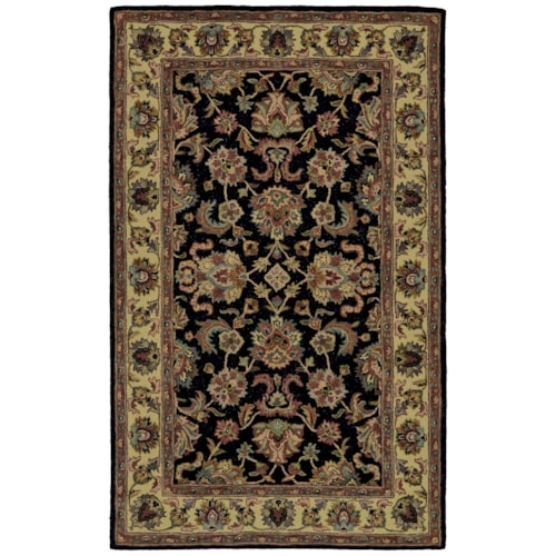 Black/Gold 2' x 3' Area Rug