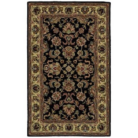 Black/Gold 2' x 3' Area Rug