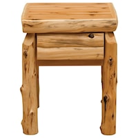 Rustic One Drawer Nightstand