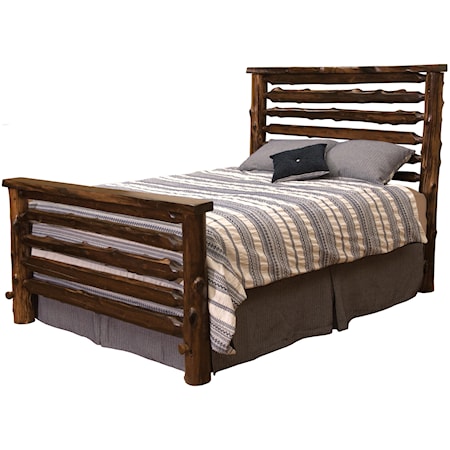 Queen Log Bed