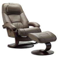 Contemporary Large Reclining Chair and Ottoman