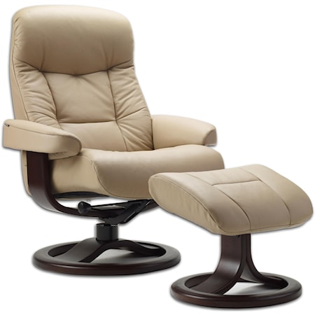 Small Recliner and Ottoman Set