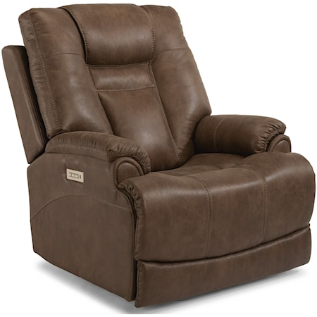 Casual Power Recliner with Power Headrest & Power Adjustable Lumbar Support
