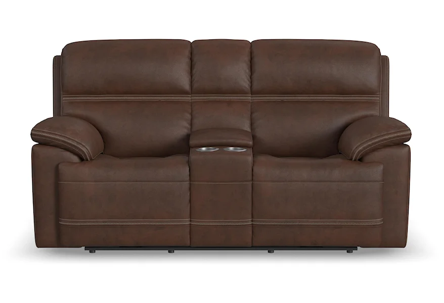 1759 Jackson Power Reclining Console Loveseat by Flexsteel at Coconis Furniture & Mattress 1st