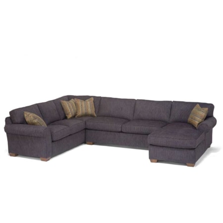 Three Piece Sectional with Chaise