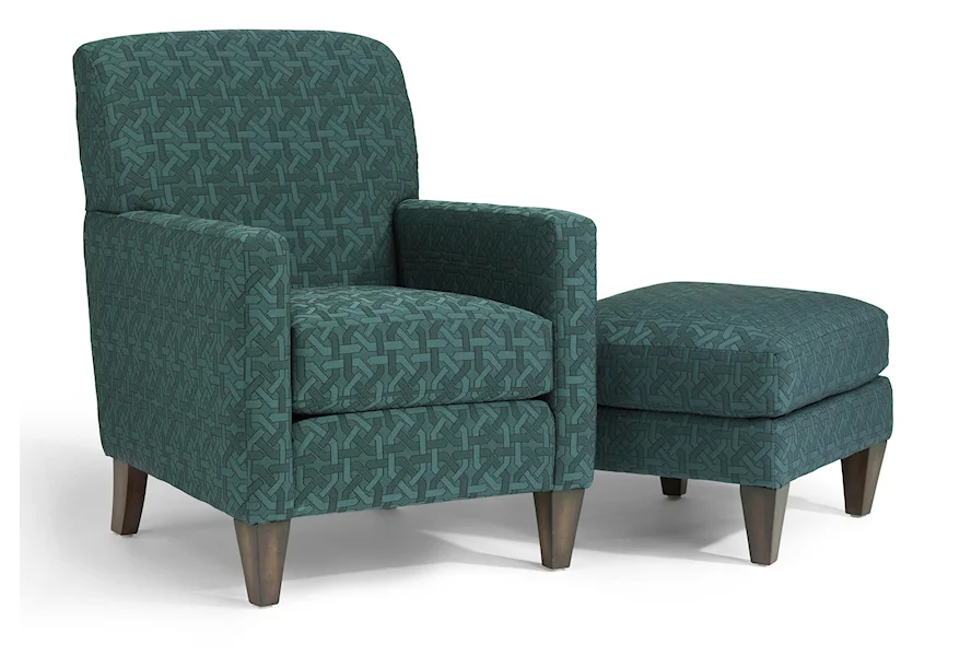 Accents Cute Chair and Ottoman by Flexsteel at Williams & Kay