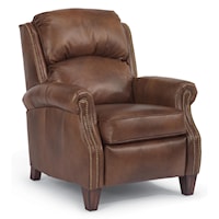 Traditional High-Leg Recliner with Nail Head Trim
