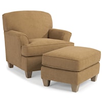 Casual Chair and Ottoman Set