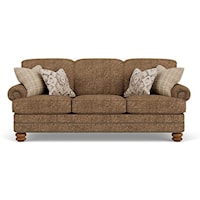 Traditional Rolled Back Sofa