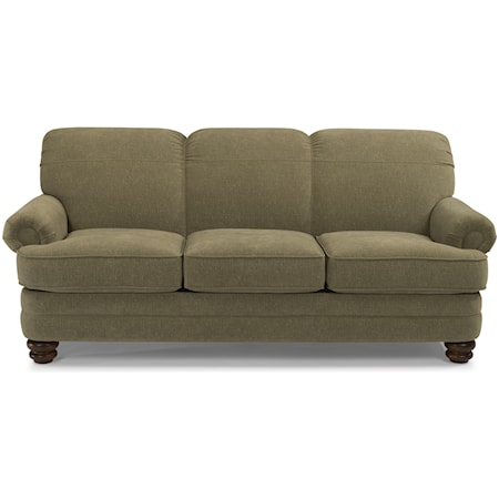 Traditional Rolled Back Sofa