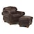 Flexsteel Bexley Traditional Chair and Ottoman with Nail Head Trim