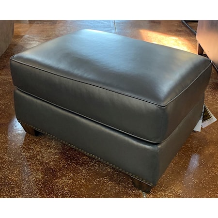 Carson Leather Ottoman