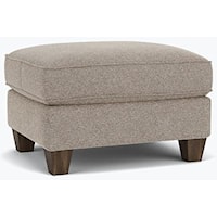 Ottoman with Tapered Block Legs