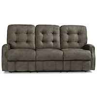 Power Headrest Reclining Sofa with Button-Tufted Back & Nailhead Trim